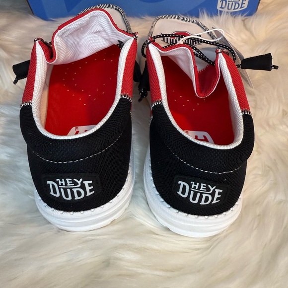 Hey Dude Ohio State Red and White Slip-Ons - Picture 3 of 4